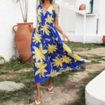 Maple Leaves Fall Midi Dress