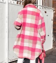 Pink And White Check Outerwear - Image 4