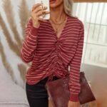 Mood-lifting  Chic Drawcord Design Top
