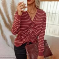 Mood-lifting  Chic Drawcord Design Top