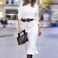 Fashion Solid Color Midi Dress