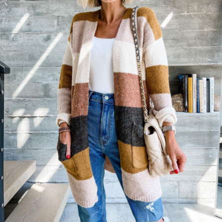 Seasonal Must-have Color Contrast Outerwear