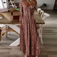 Boho Warmth Classic Maxi Dress - Image 2