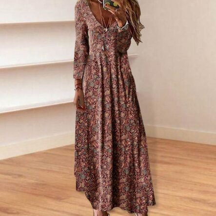 Boho Warmth Classic Maxi Dress
